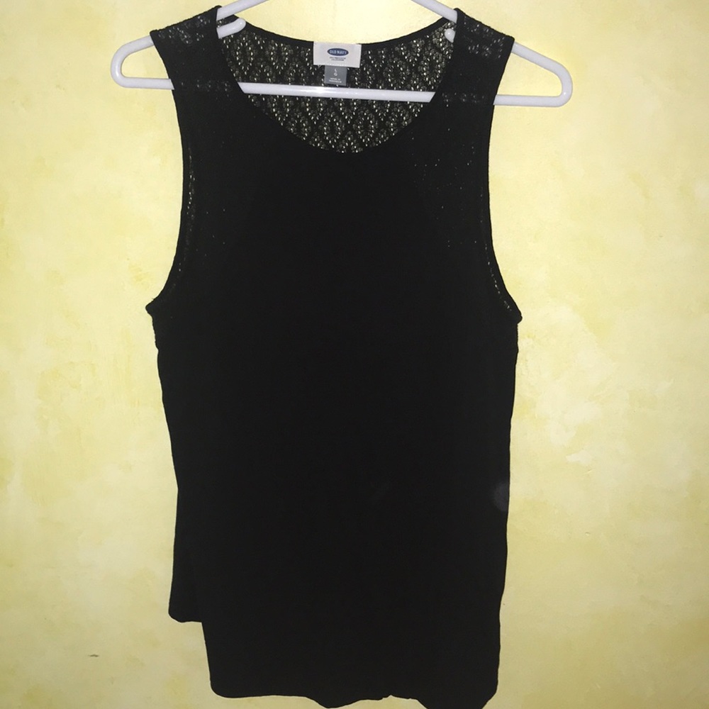 Black Tabk Top With Lace